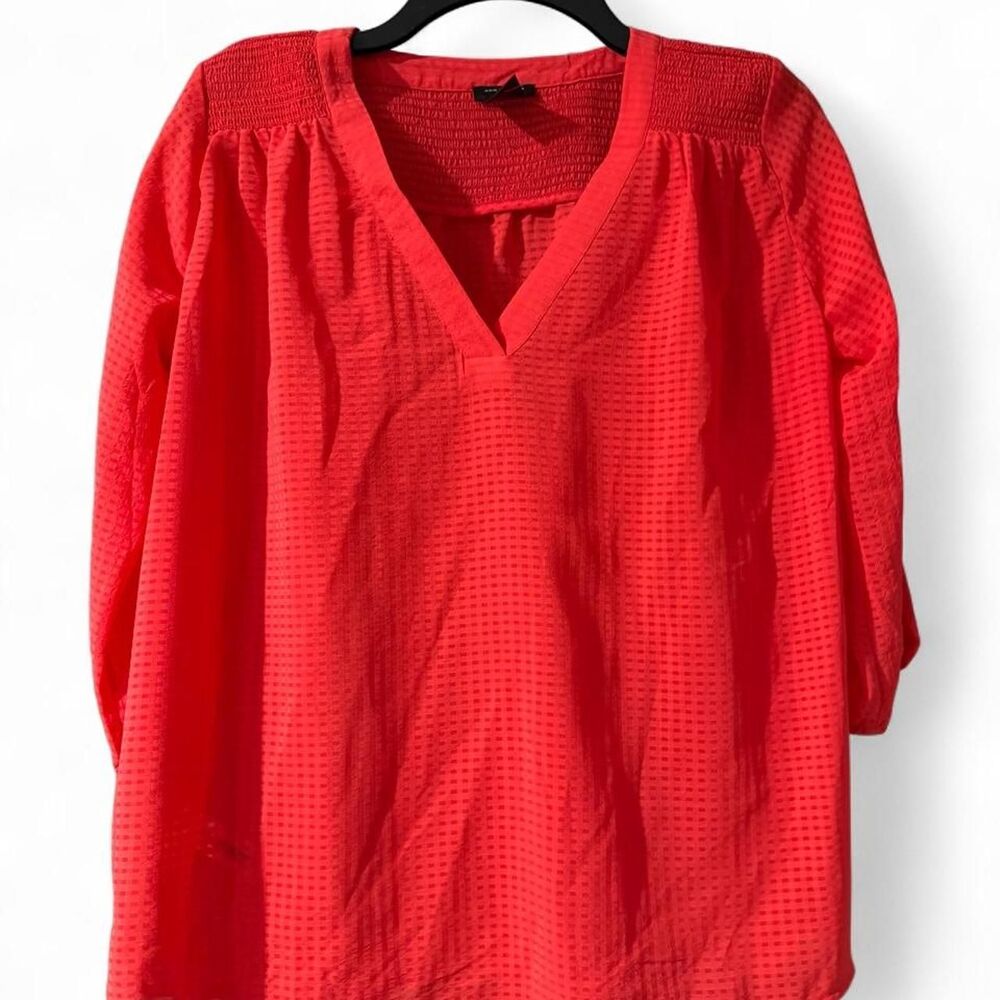 Ann-taylor Women's Red and Orange Blouse